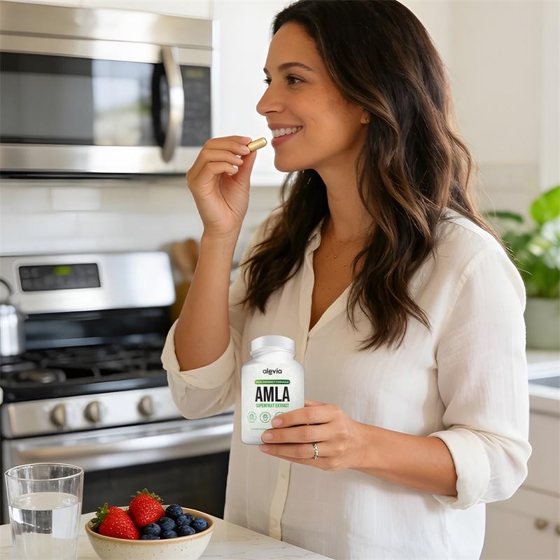Alevia Organic Amla Capsules 1000mg Indian Gooseberry Antioxidant Supple 60c