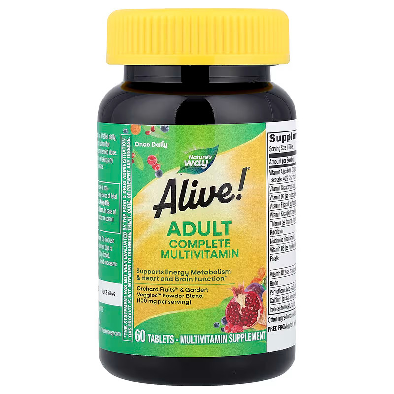 Alive Daily Energy Complete Multivitamin Tablets 60 ct