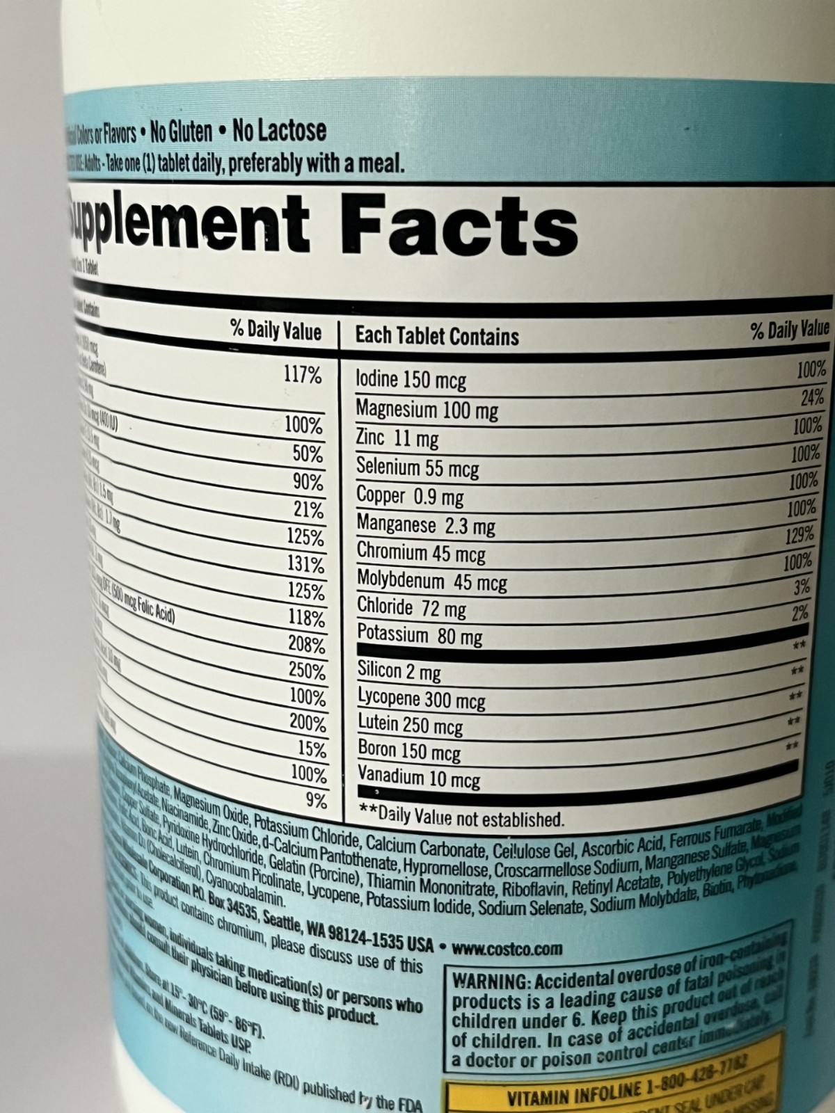 Kirkland Signature Daily Multi, 500 Tablets