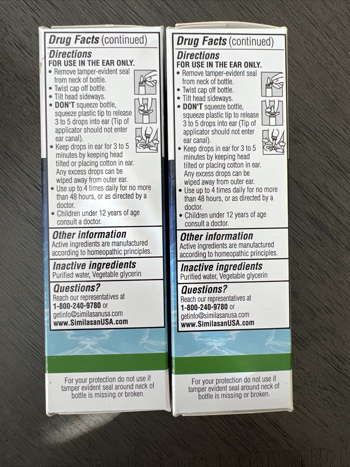 2~SIMILASAN SWIMMER’S EAR RELIEF EAR DROPS ~0.33 EA. BOX – EXP. 10/2026 💦