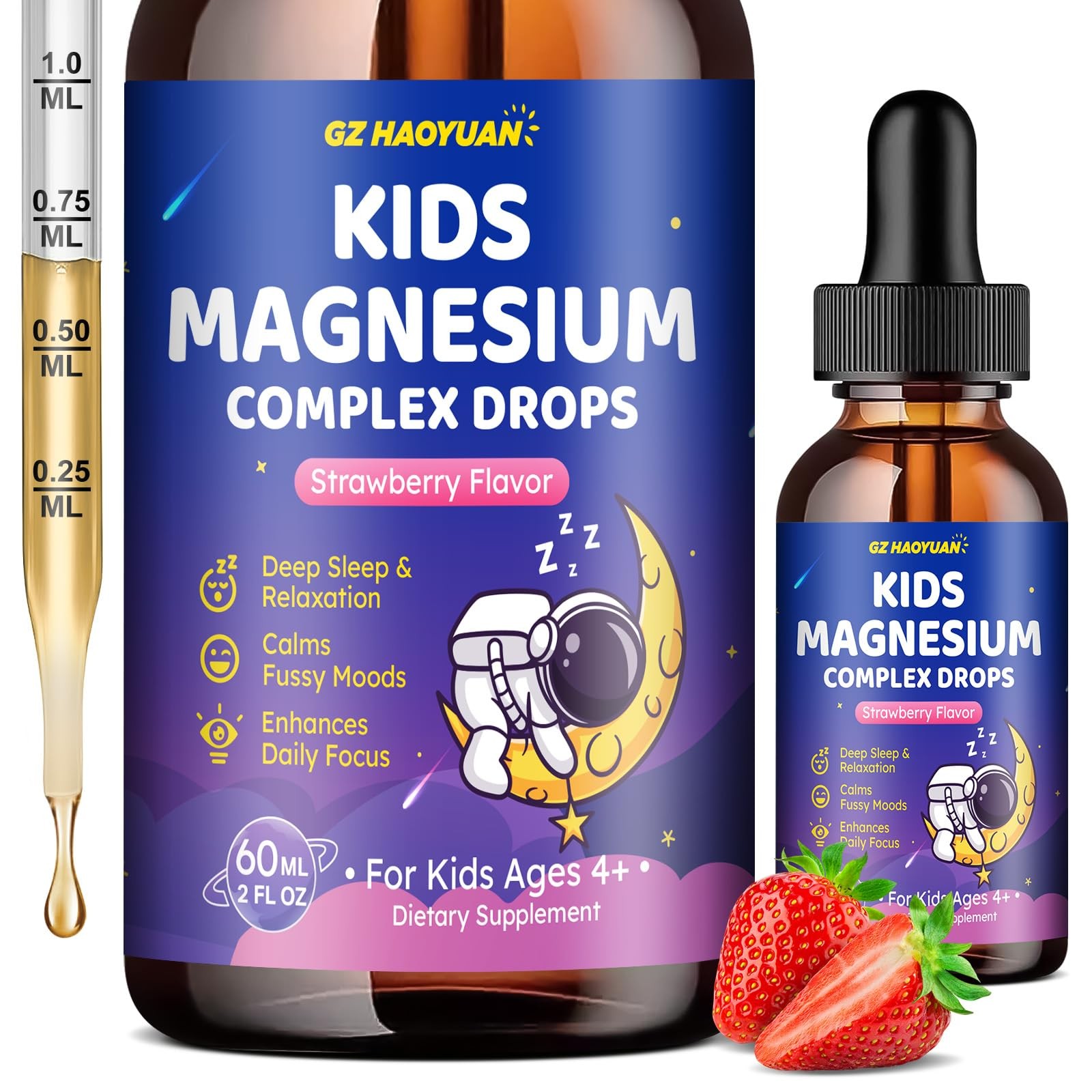 Magnesium Complex Liquid for Kids, Glycinate, 2 Fl Oz (Pack of 1)