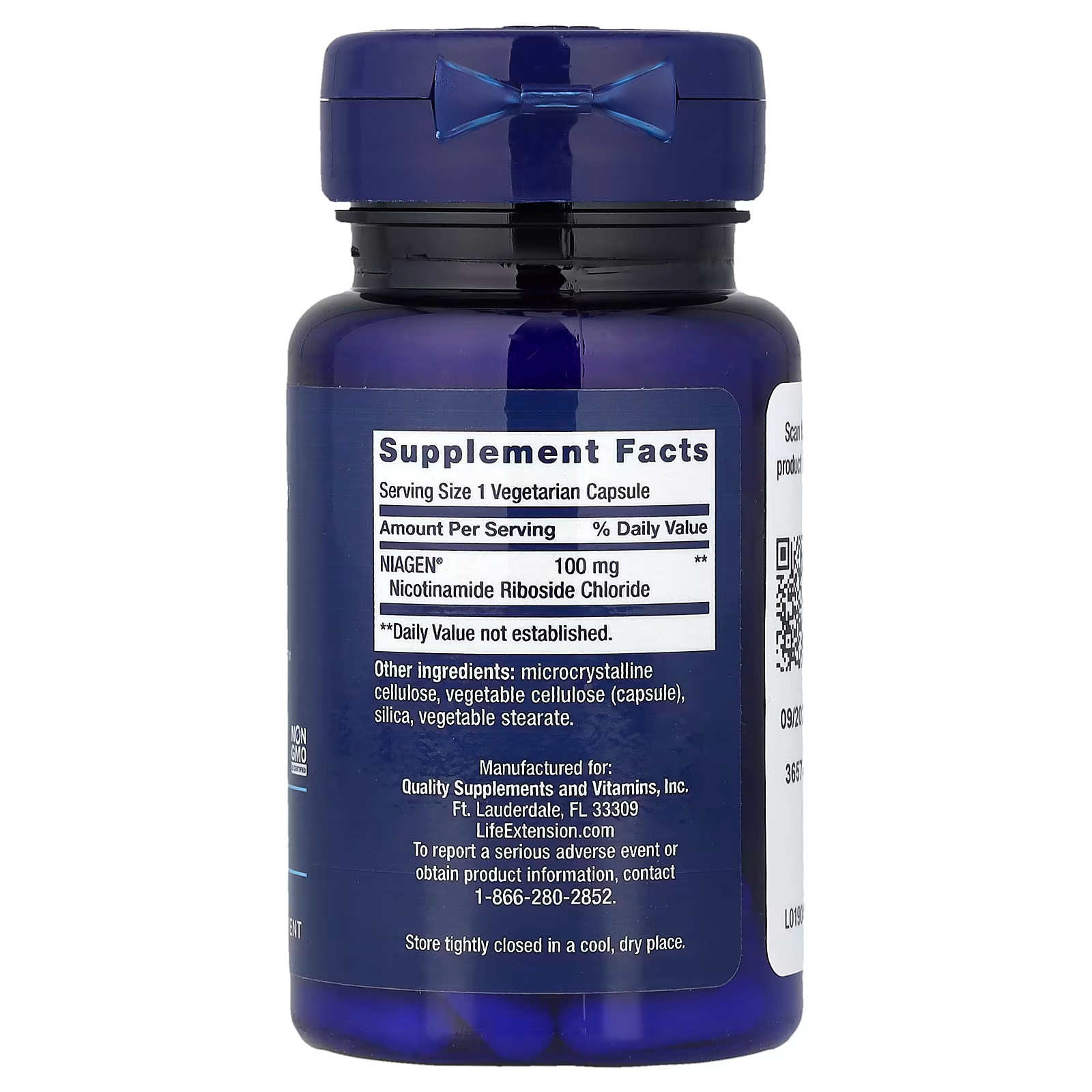 Life Extension NAD+ Cell Regenerator — 100 mg – 30 Vegetarian Capsules