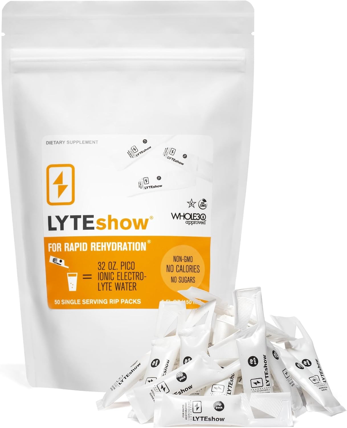 LyteShow Sugar-Free Electrolyte Supplement for Hydration and Immune Support – 40