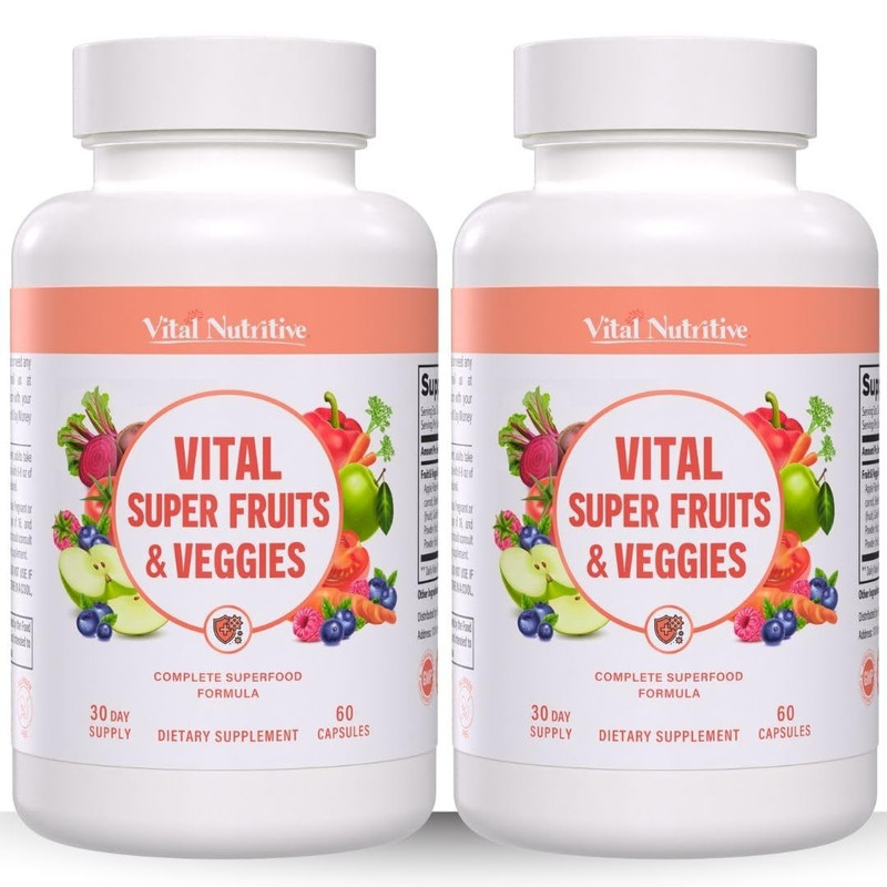 Vital Nutritive Vital Super Fruits Veggies – Daily Superfood Capsules For