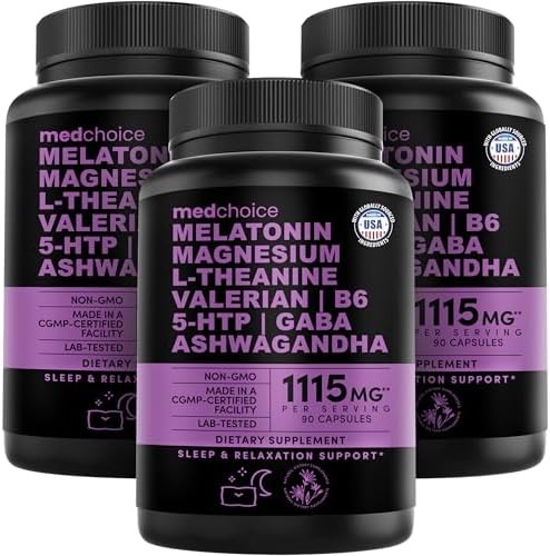 12-in-1 Melatonin Sleep Capsules Magnesium Ashwagandha 90 Count
