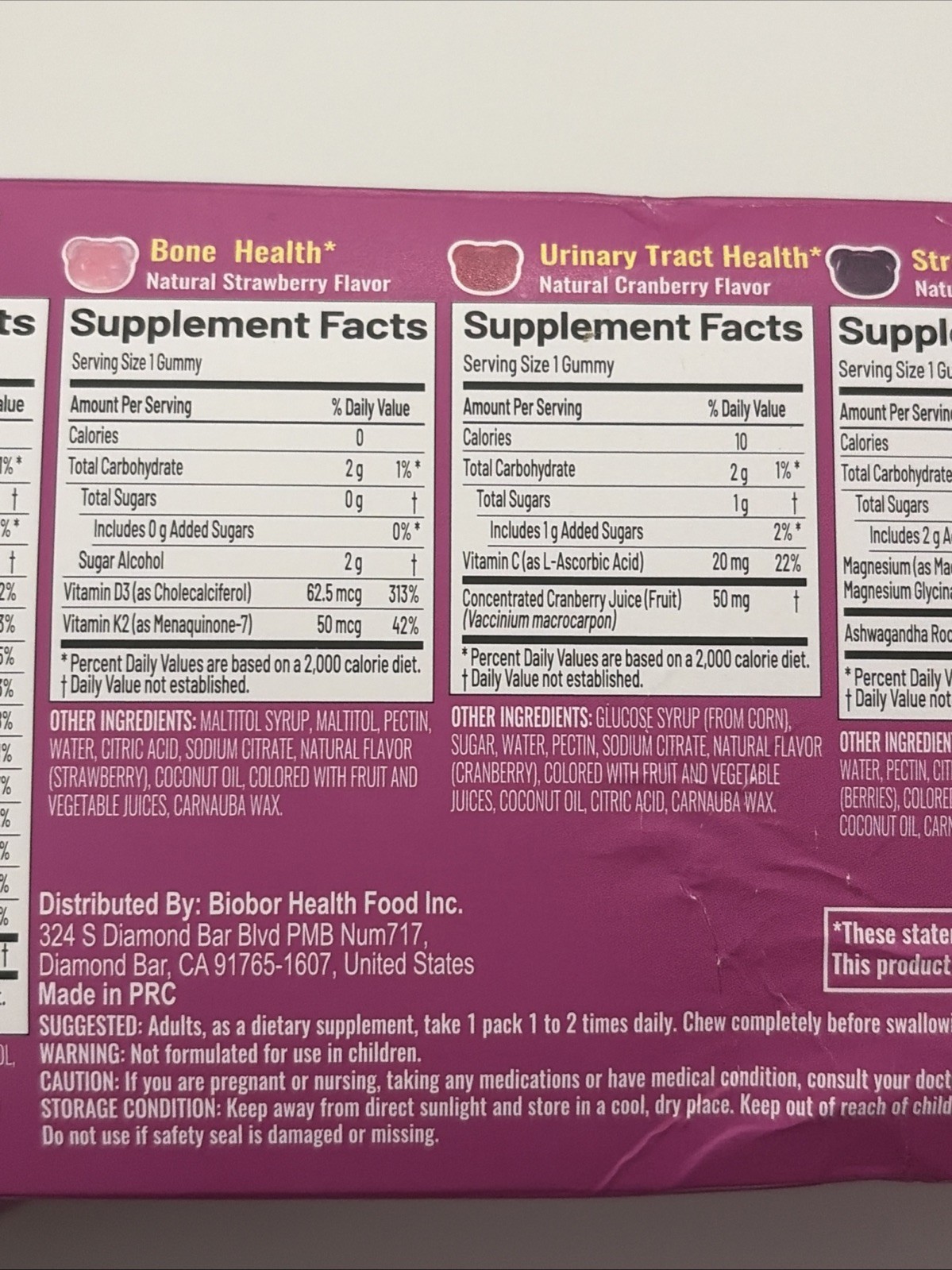 Biobor Daily Wellness Pack Women’s 5-in-1 14 Packs Gummies Health And Beauty