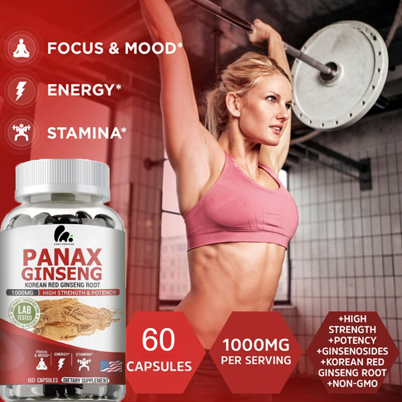 Ginseng capsules – 100% natural – improve physical function – endurance