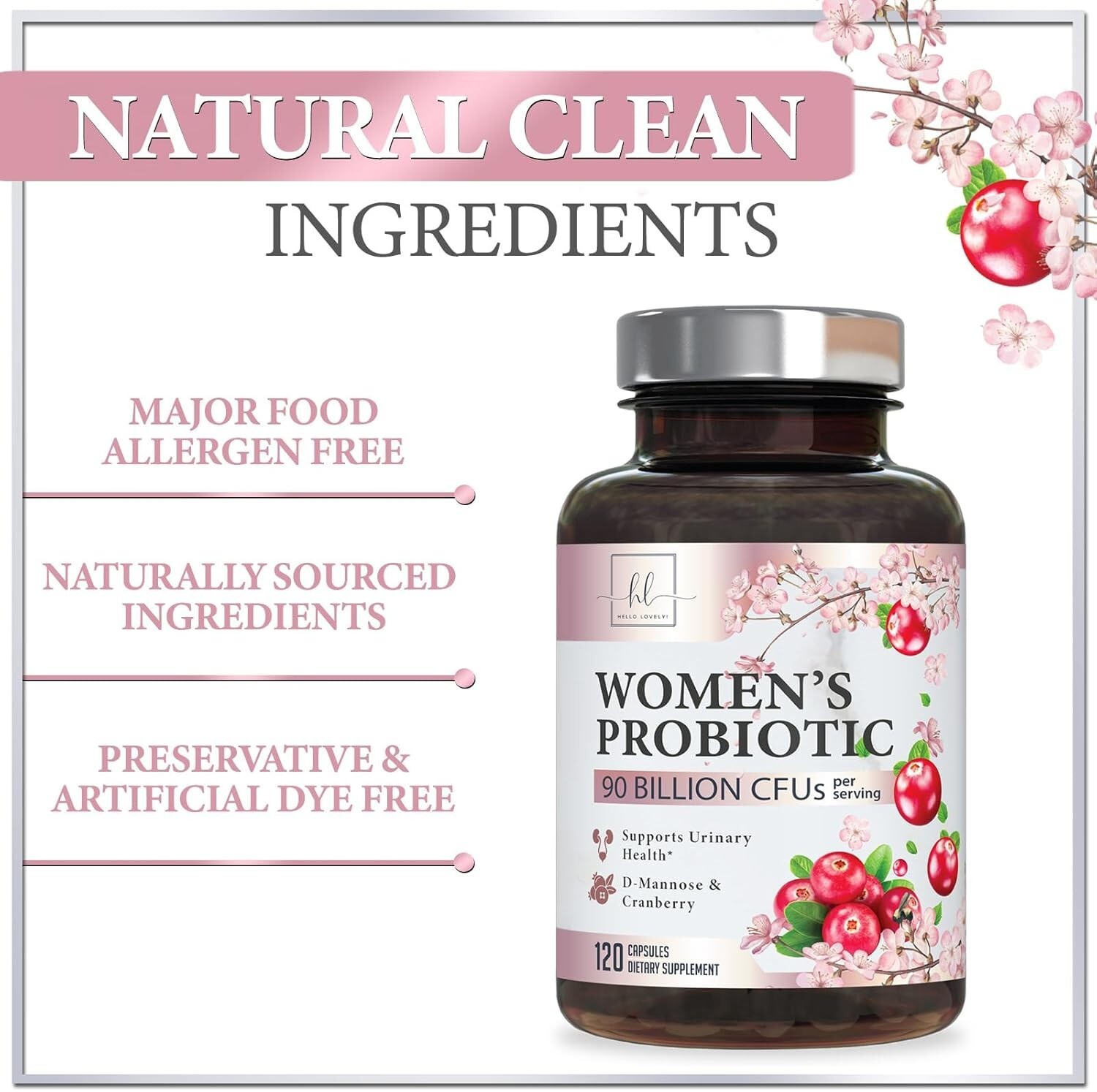 Probiotics for Women w/ Prebiotics – Digestive, Vaginal, Urinary & Immune Health