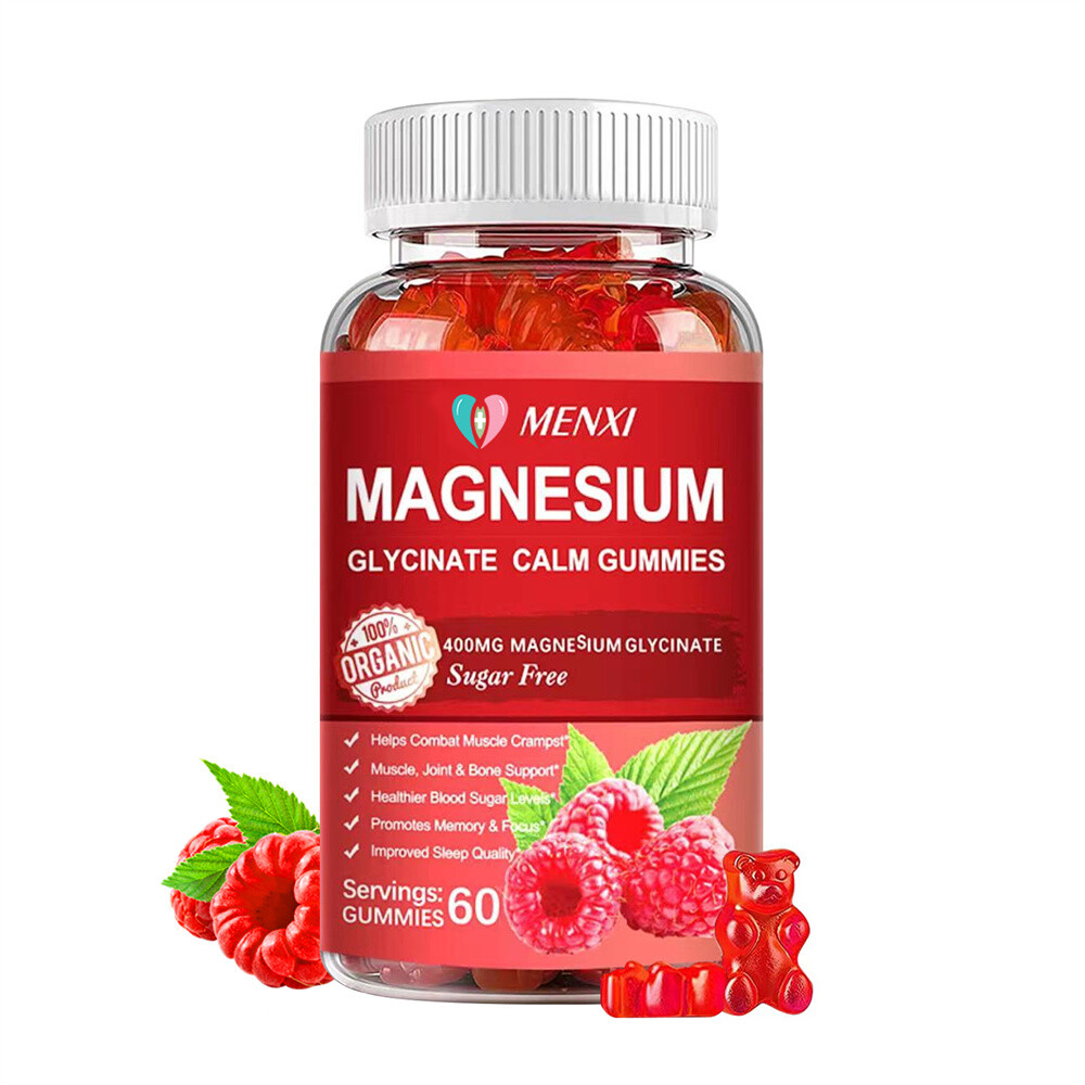 Magnesium Glycinate Gummies 400Mg For Bone, Heart, Muscle, Nervous System Health