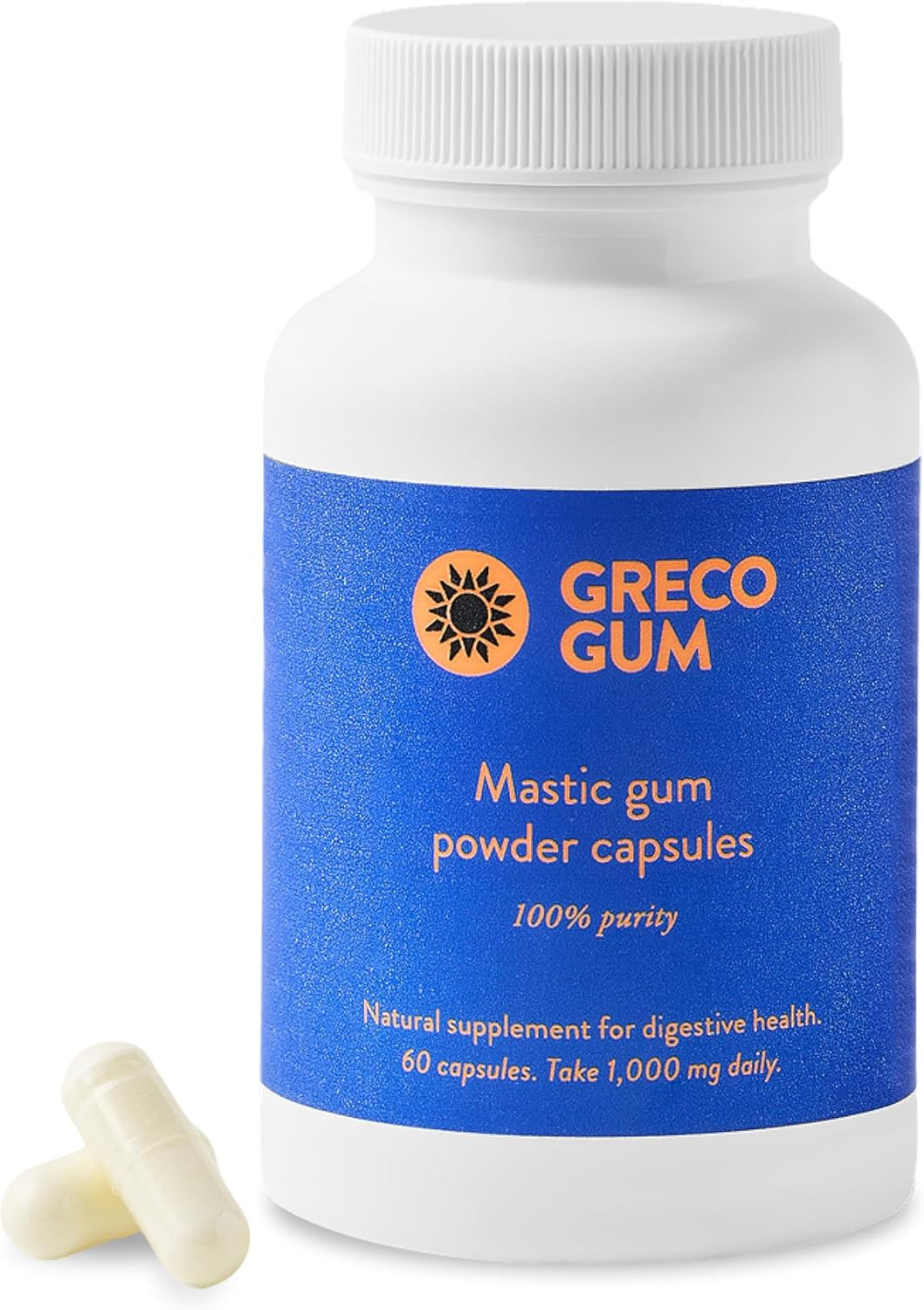 Mastic Gum Capsules 500 Mg – Greek Chios Mastiha Supplement for Gut Health, Dige