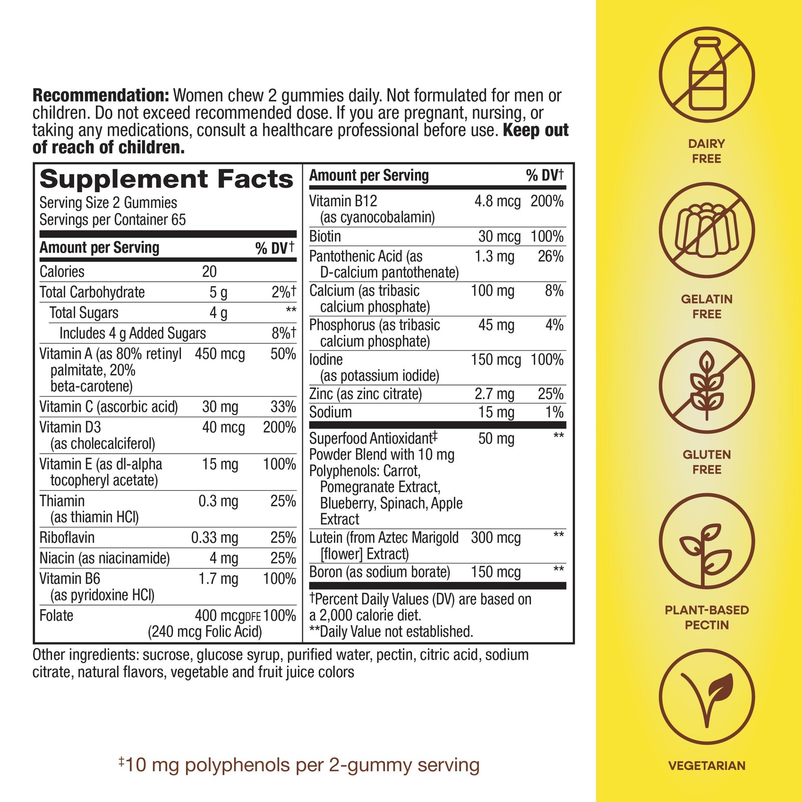 Nature’s Way Alive! Women’s 50 Plus Multivitamin Gummy, 130 Count (Pack of 1)