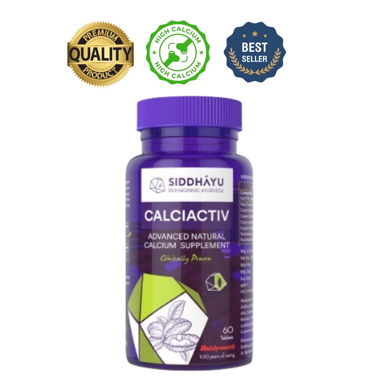 SID.DHAYU Calciactiv Natural Calcium Bone Support 60 Tabs