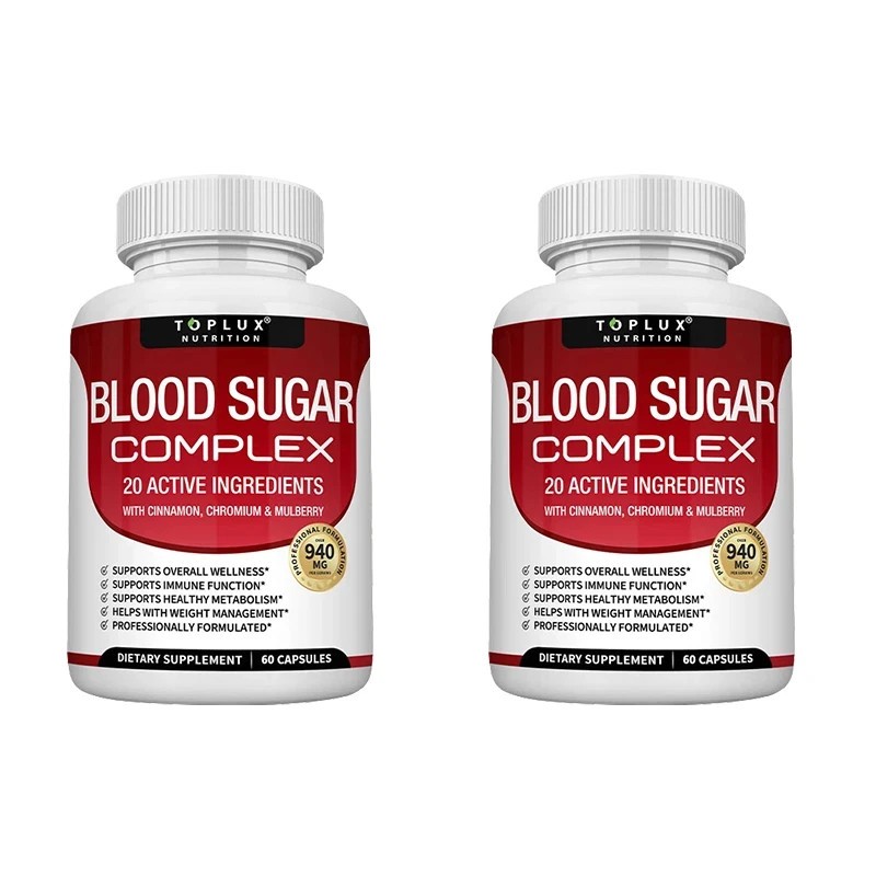 Blood Sugar Complex Capsules w/ Cinnamon, Bitter Melon & Chromium, Shipping Free