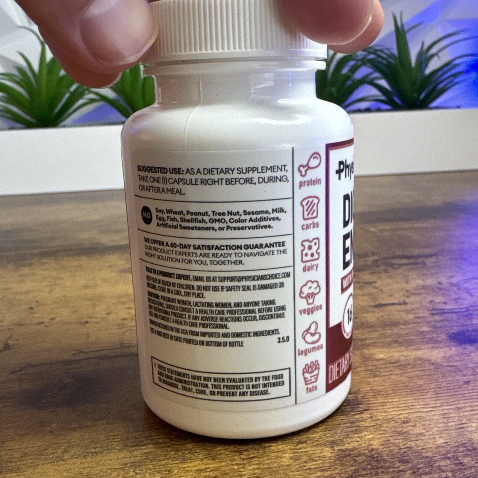 Physician’s Choice Digestive Enzymes Organic Prebiotics & Probiotics 60 Servings