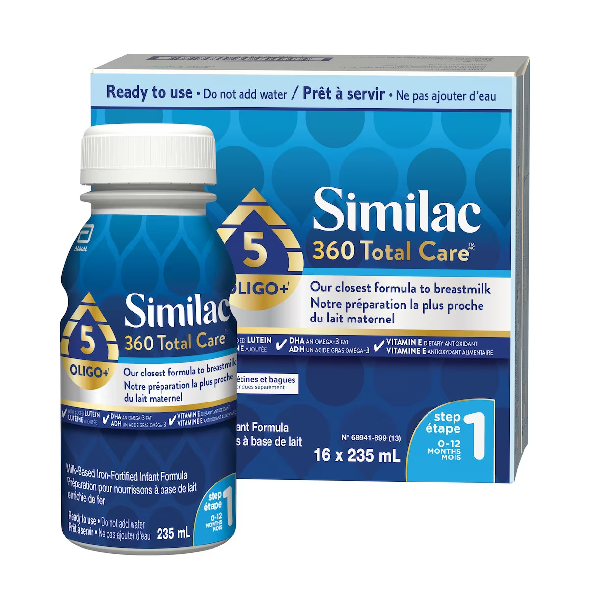 Similac 360 Total Care Step 1 Ready-To-Feed 16x235mL Bottles Advanced NEW