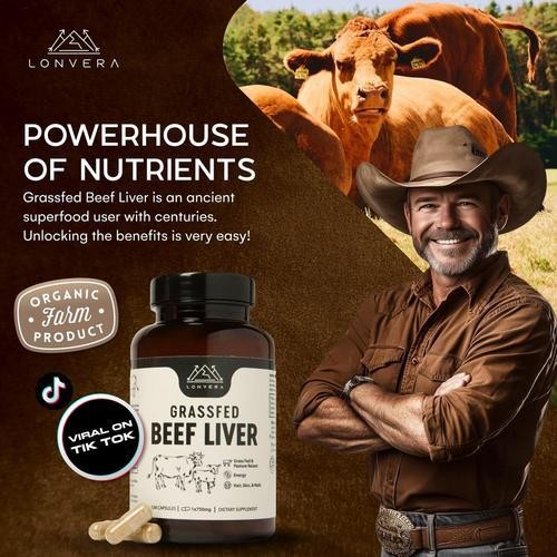 Quality Grass Fed Beef Liver Capsules Dessicated Liver Supplement 120 Tablets