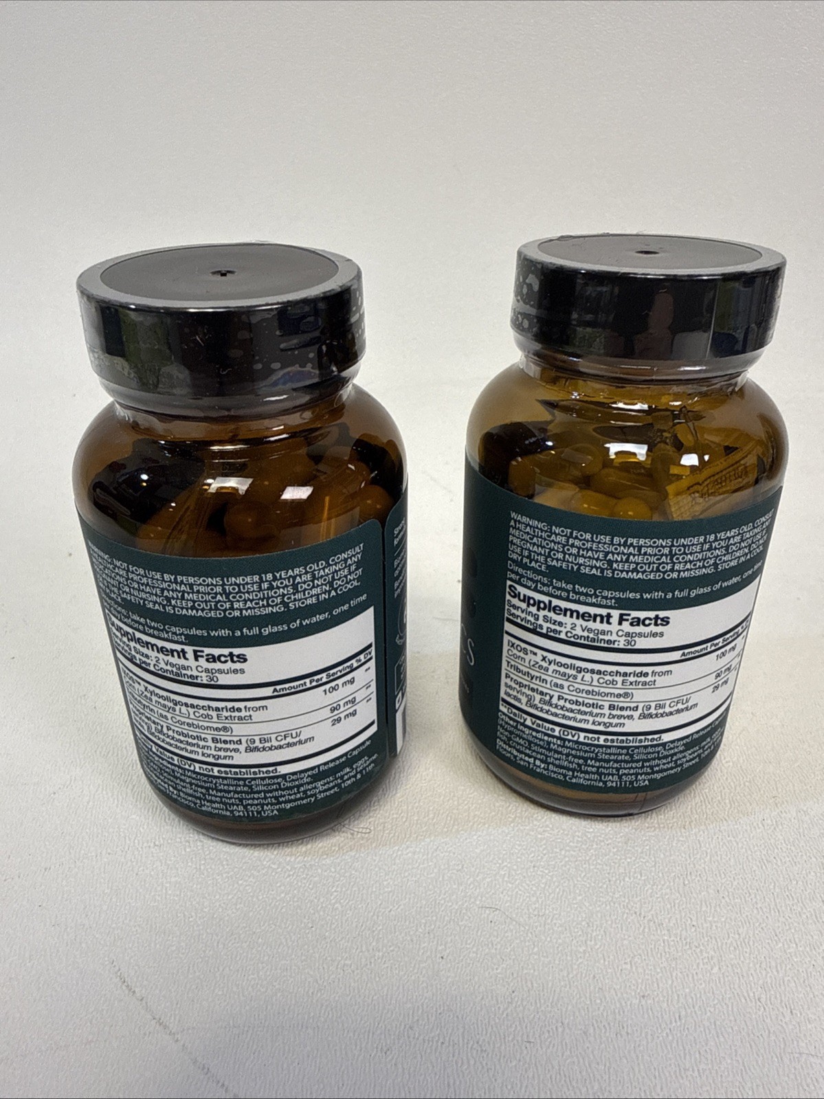 Bioma Probiotics Dietary Supplement for Digestive & Gut Health 120 Caps 08/27
