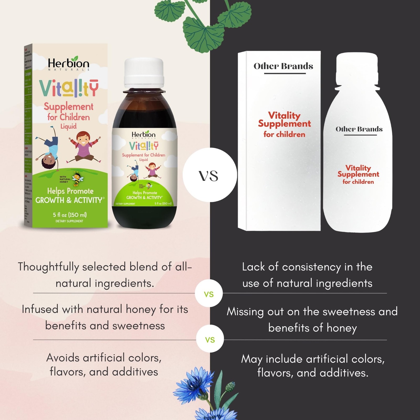 Vitality Supplement Children Promotes Growth Appetite Relieves Fatigue 5 Fl Oz