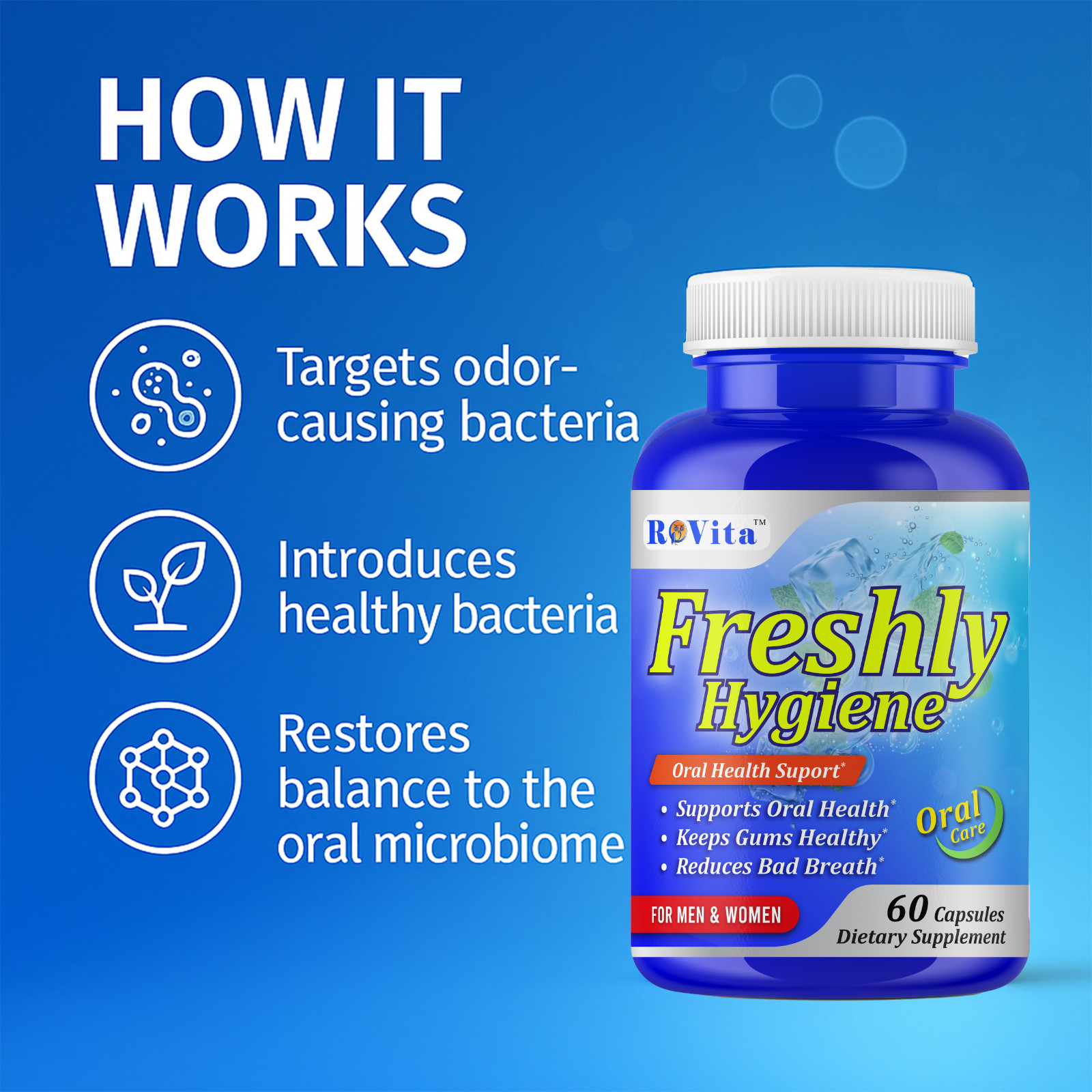 Oral Breath Freshener Dental Probiotics –Oral Health Supplement for Fresh Breath