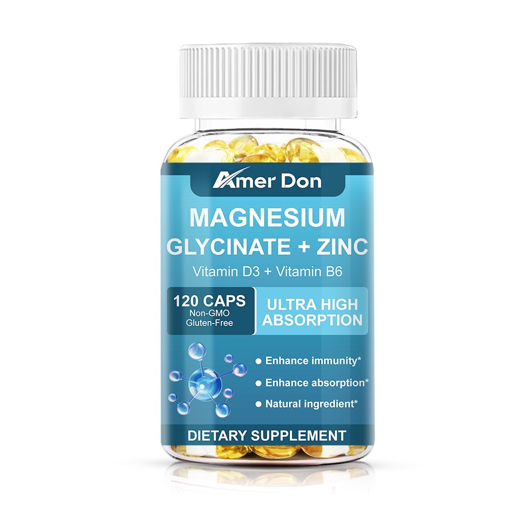 Magnesium Glycinate 500mg With Zinc & Vitamin D3 For Sleep,Stress,Anxiety Relief