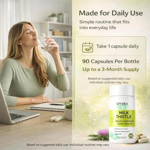 Uvora Milk Thistle Detox, Premium Herbal Supplement With Milk Thistle Extrac…