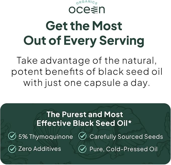 Organics Ocean Better Black Seed Oil Cold Pressed – 30 Softgels
