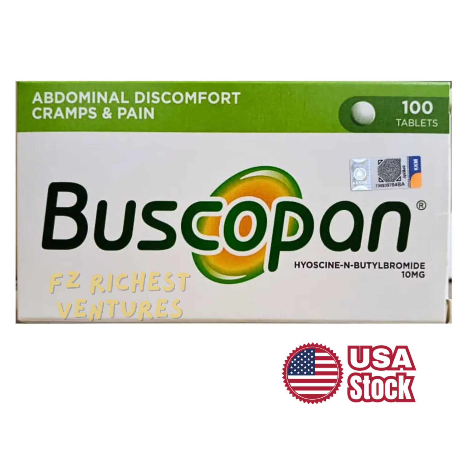 10mg 100 tablets Irritable Stomach Discomfort Cramps Pain Relief US Shipping New