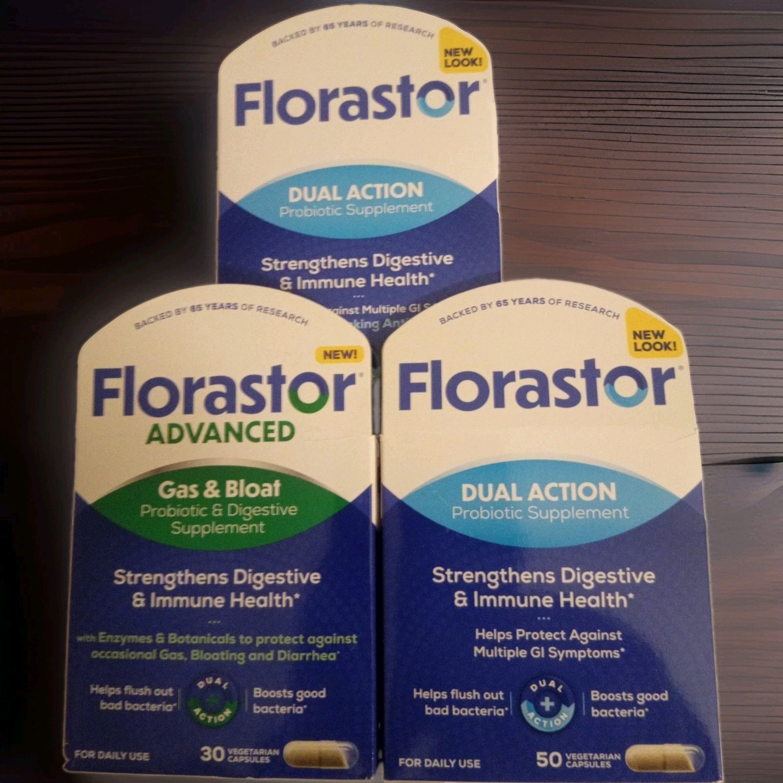 Lot Of 3 Florastor Probiotic Supplements 50,30 & 20 Capsules Exp-7/2026+