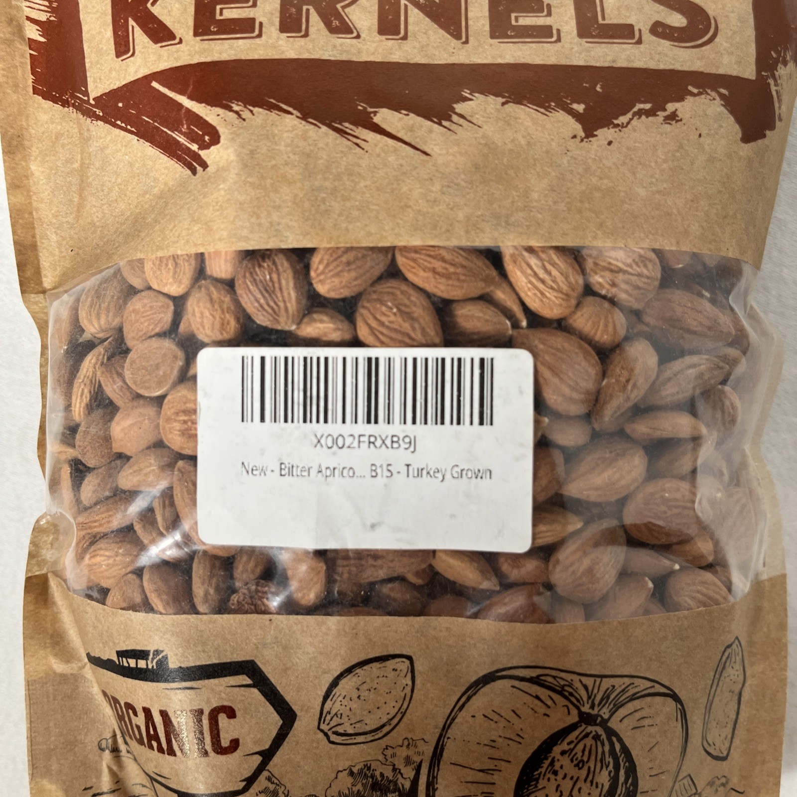 Bitter Apricot Kernels 1LB-100% USDA Certified Organic Bitter Apricot Seeds Free