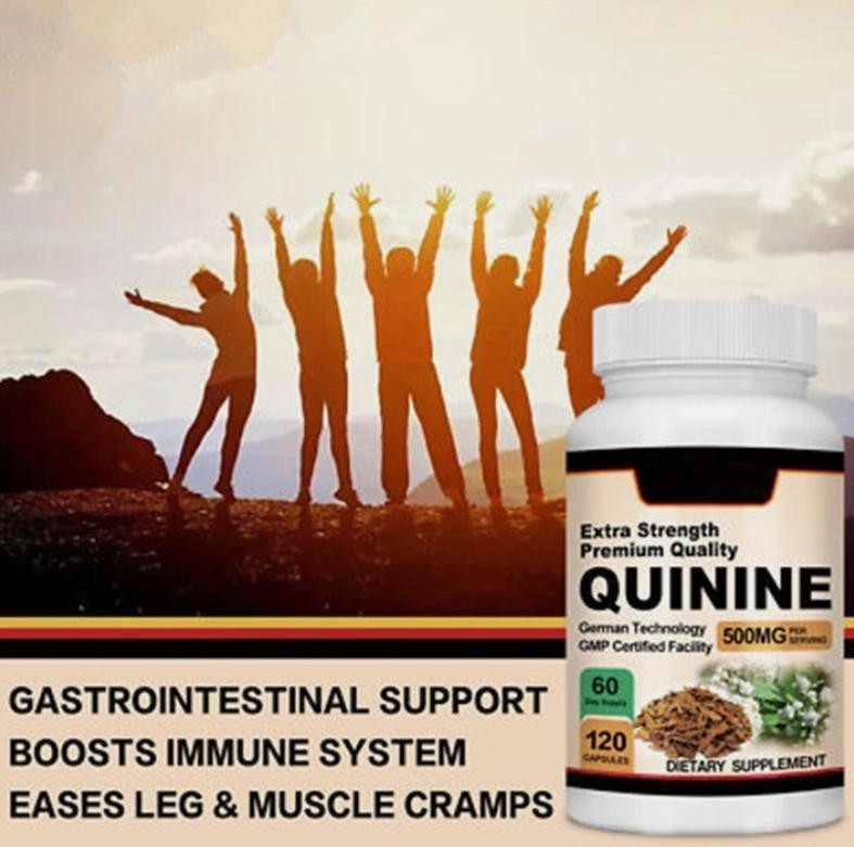 120x Quinine Capsules 500mg Anti-Inflammatory Digestive Support Cramp Defense