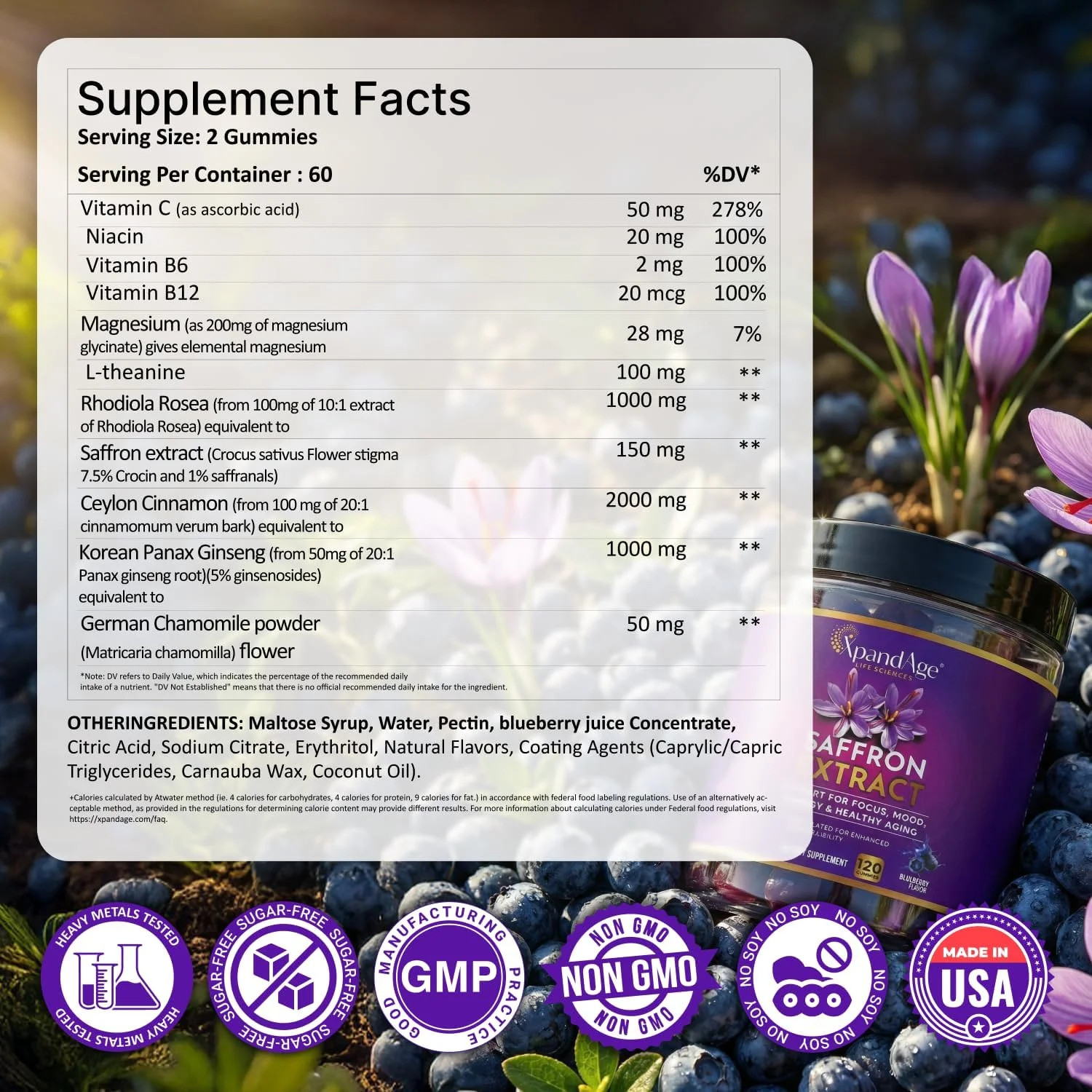 Xpandage NMNH 500mg NMN Alternative Anti Aging Resveratrol Fisetin 90 Caps