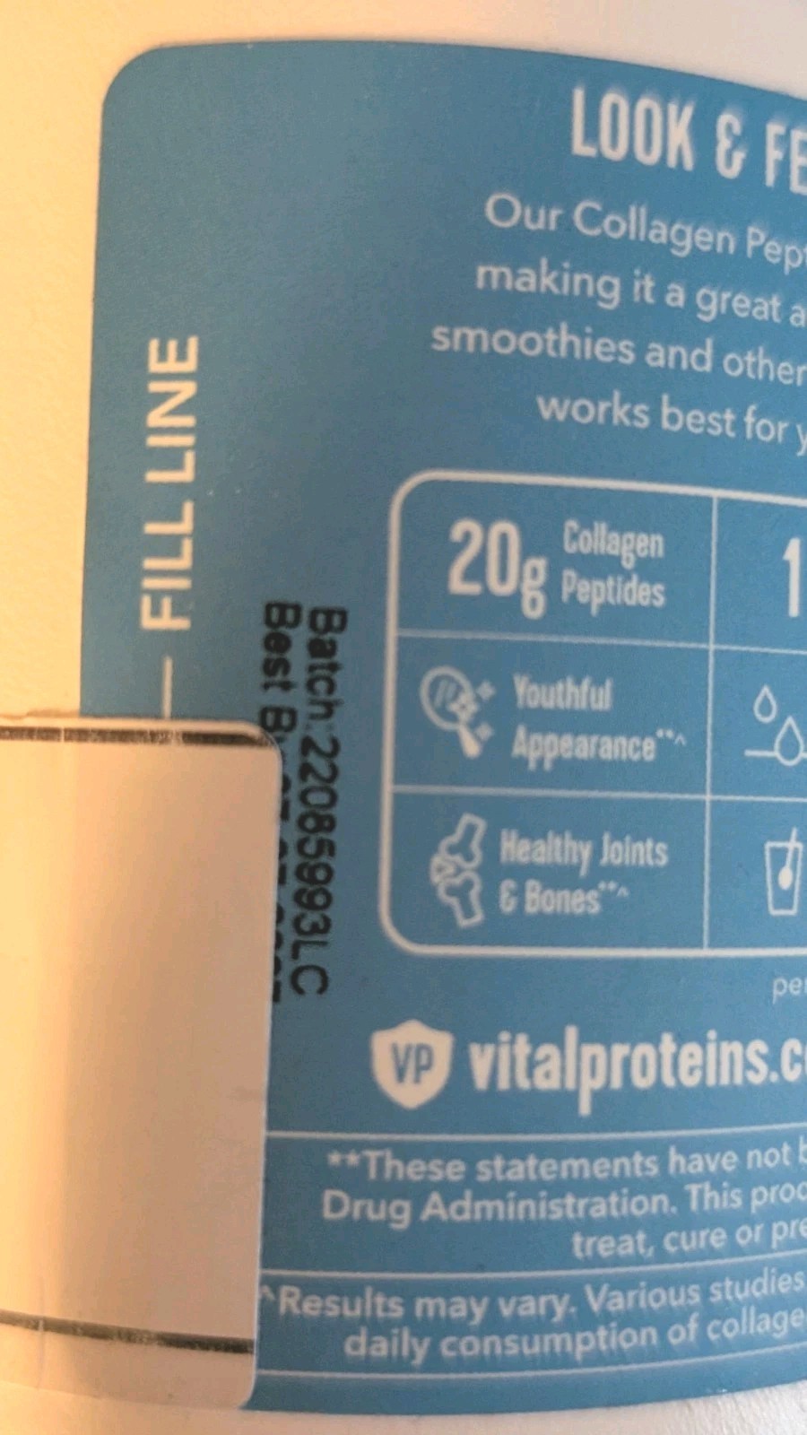 Vital Proteins Collagen Peptides Powder Unflavored Protein 10 oz Total Ex 07/27