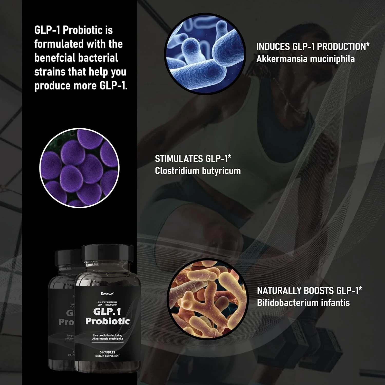 Probiotic 30 Capsules – 500M AFU Multi-Strain Probiotic + Prebiotic