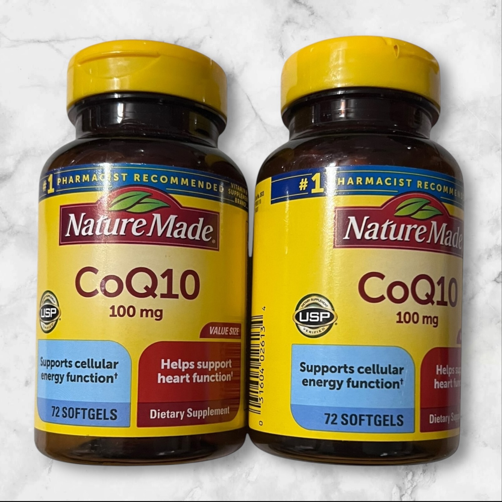 LOT OF 2 Nature Made CoQ10 100mg (72 Soft Gels) EXP2026+ NEW FAST SHIPPING