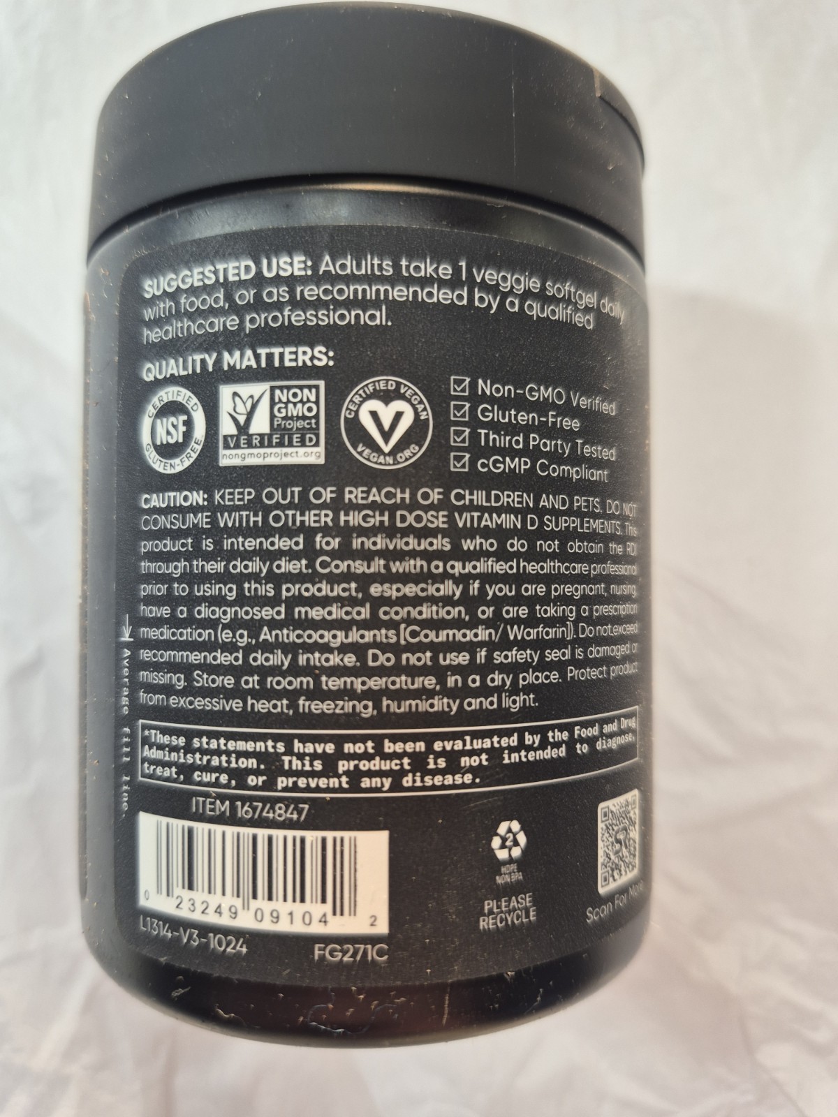 Sports Research D3 + K2 5000 IU 160 Softgels Vegan MK-7 Plant Based New Sealed