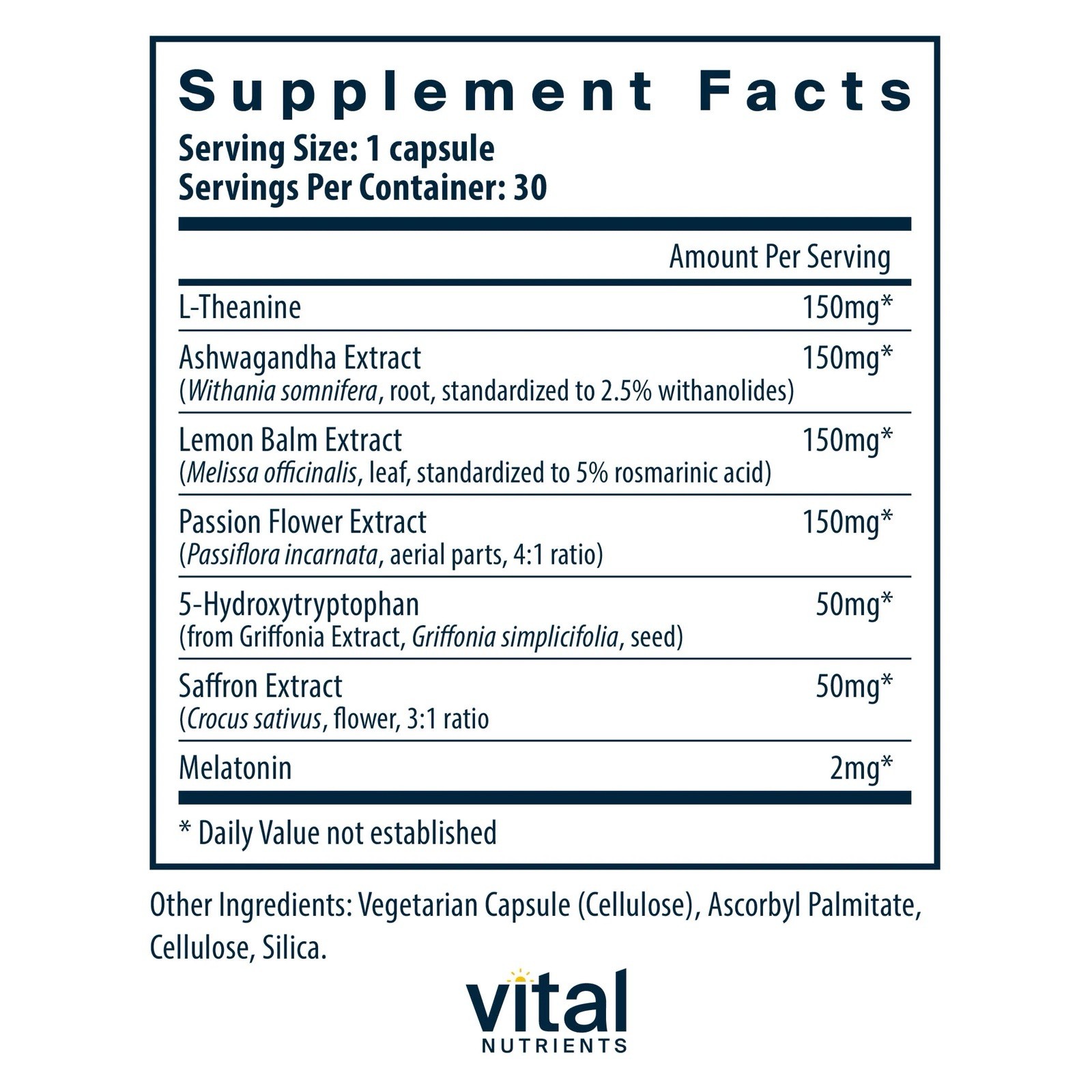 Vital Nutrients Sleep + Recover Advanced Sleep Support 90 Vegan Capsules