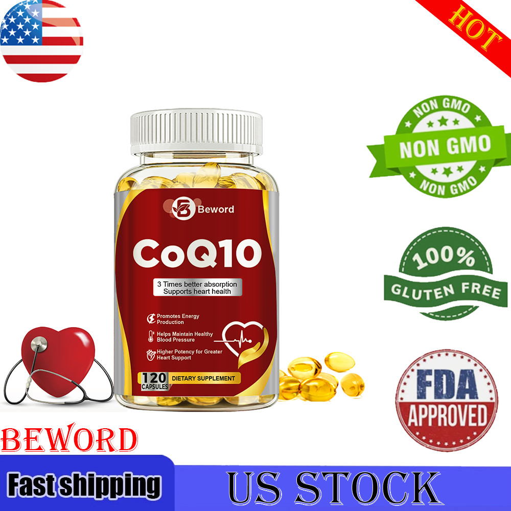 CoQ10 300mg 120 Softgels Coq10 Coenzyme Q10 Heart Support NON GMO
