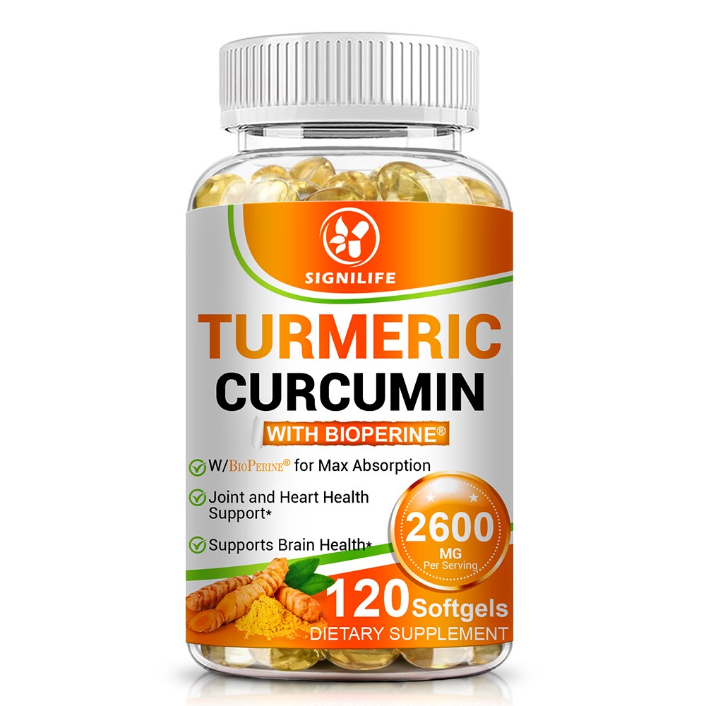 Turmeric Curcumin 2600mg w/ BioPerine Black Pepper Triple Strength Capsules
