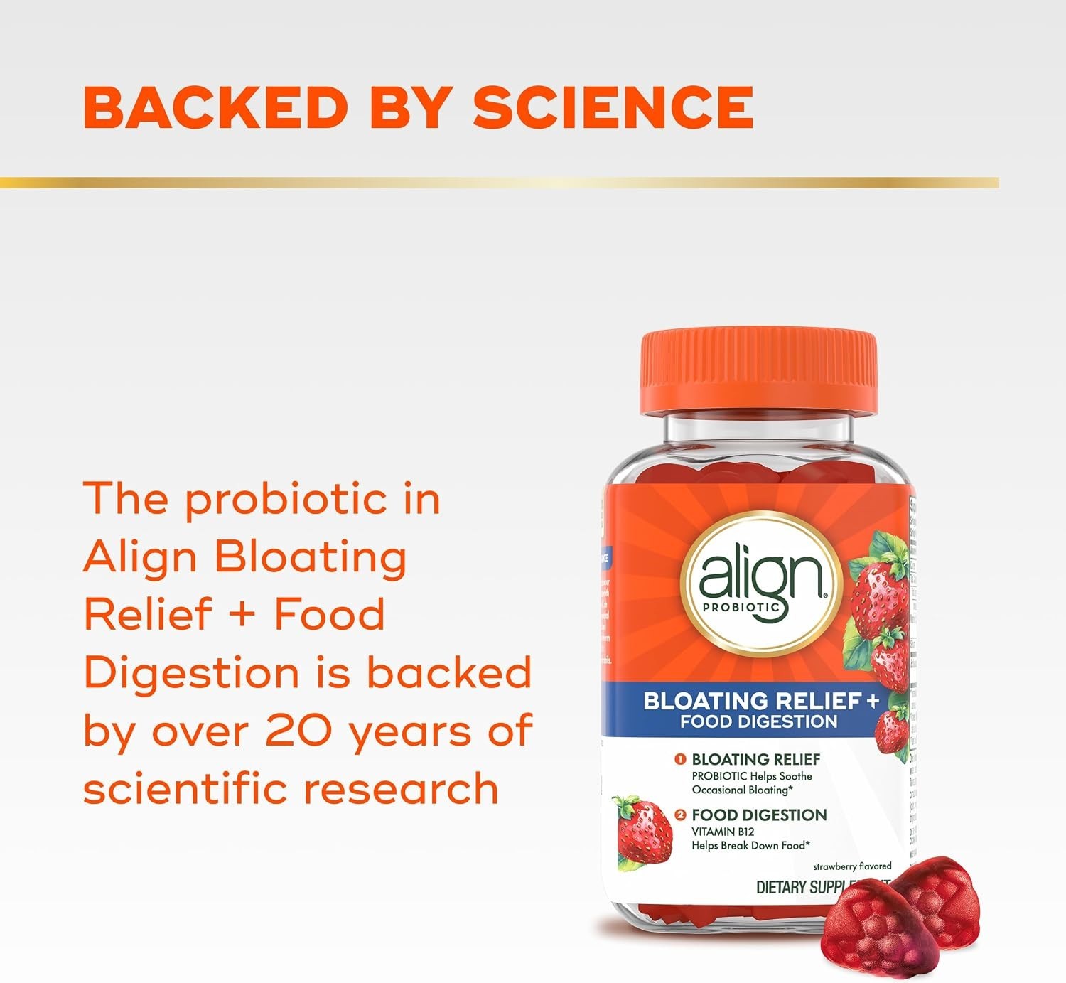 Align Bloating and Digestion Gummies, 60 CT