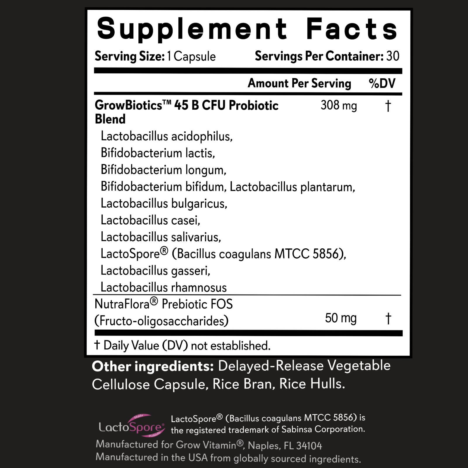 Daily Probiotics w/ Prebiotics 60 Billion CFU Vegan Gut & Digestive Health 30ct