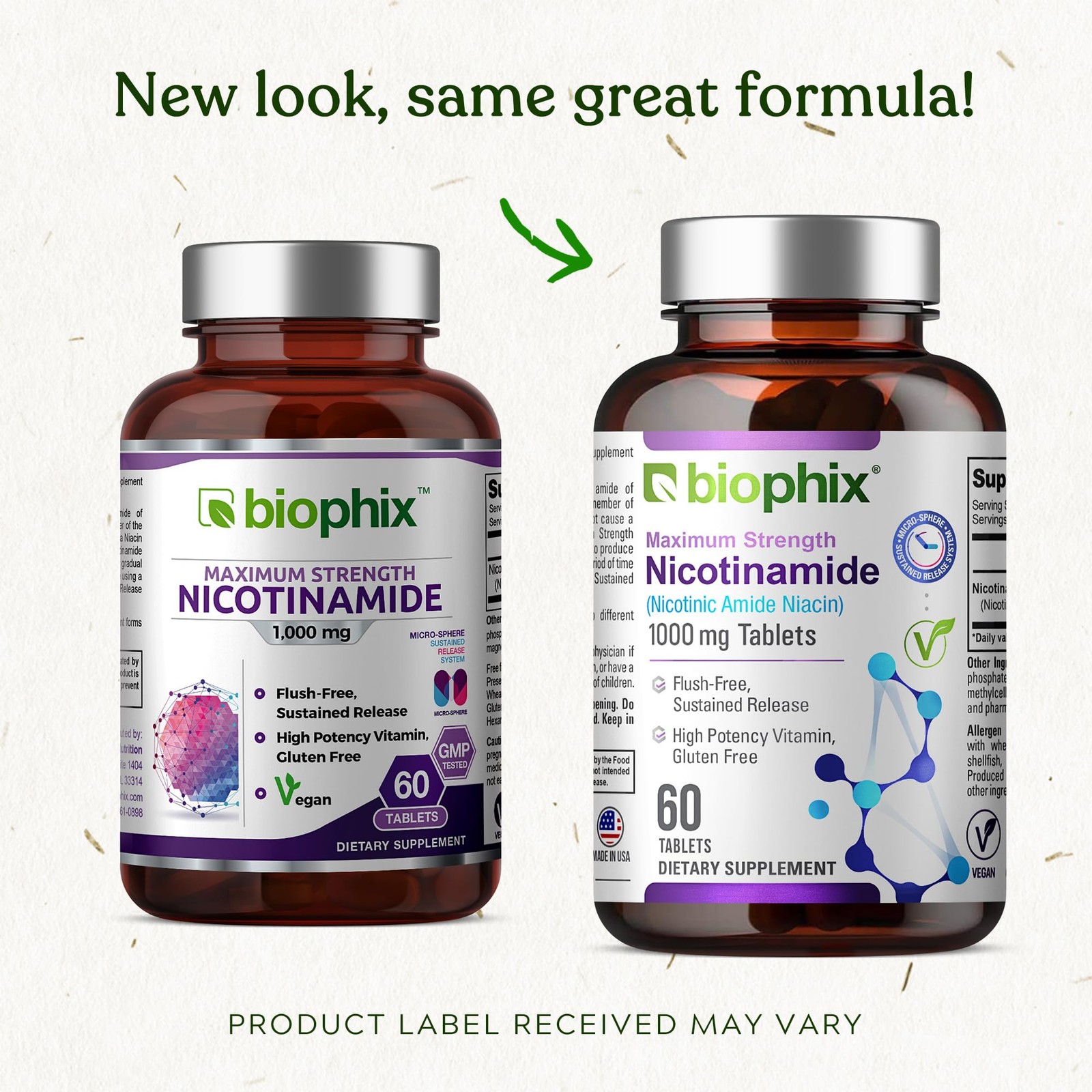 biophix B-3 Nicotinamide 1000 mg 60 Tablets Extra 60 Count (Pack of 1)