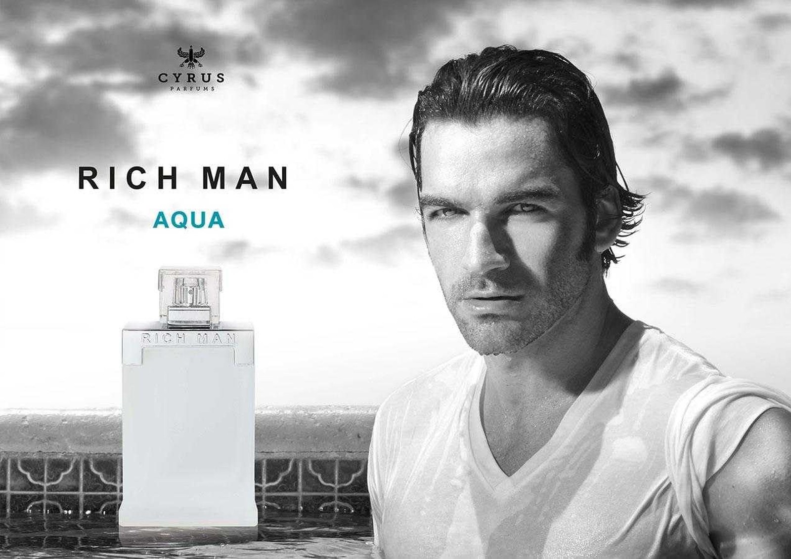 Rich Man Aqua 3.3 EDT 100 ml Men 3.3 Fl Oz (Pack of 1)