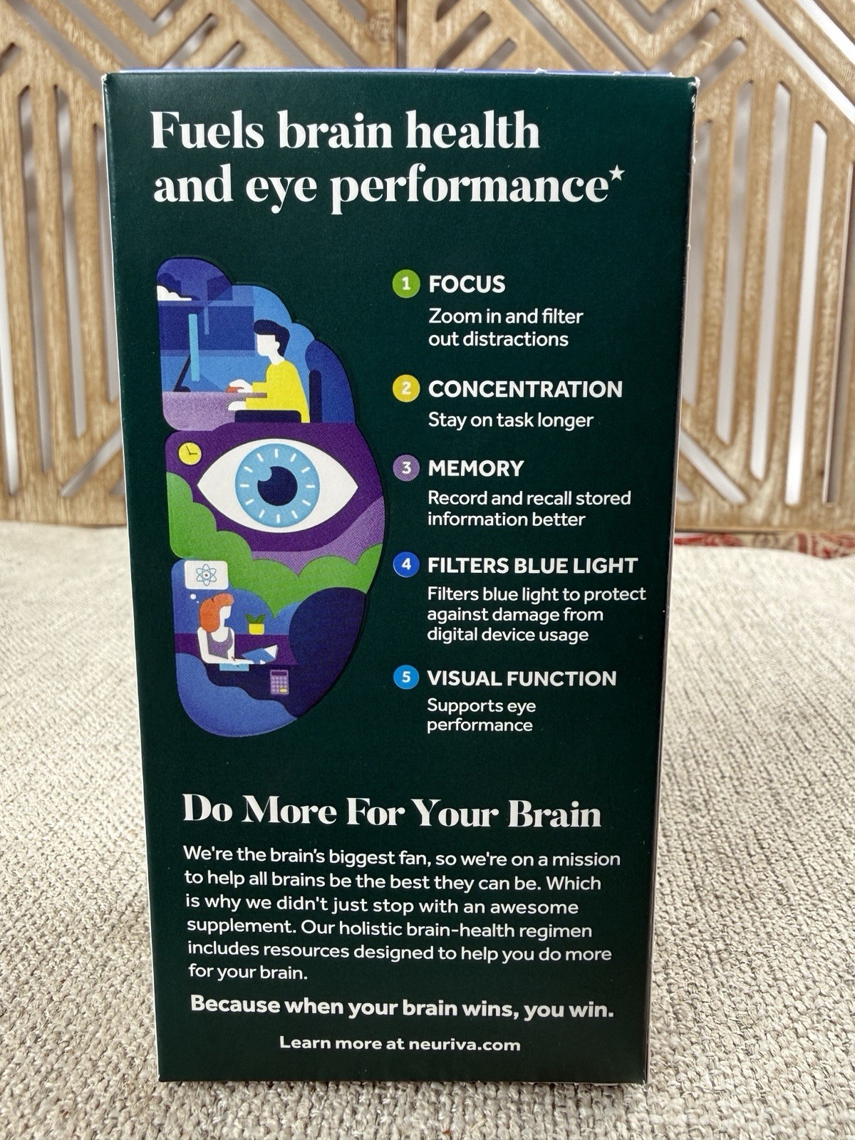 Schiff Neuriva Brain Performance + Eye Supplement 30 Capsules Exp: 11/27