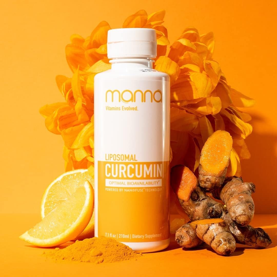Manna Vitamins Evolved Liquid Liposomal Curcumin Turmeric Supplement 7.6 Fl Oz