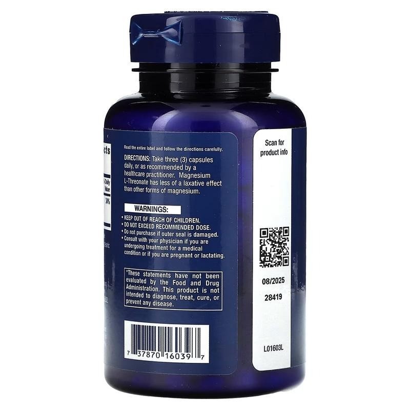 Life Extension Neuro‑Mag 90Veg Caps Magnesium L‑Threonate 48mg Cognitive Support