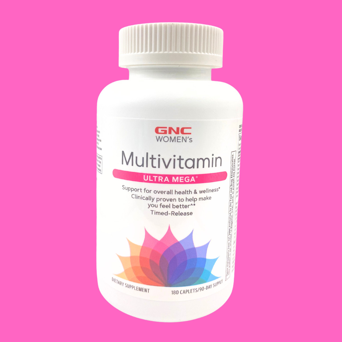 GNC Women’s Multivitamin Ultra Mega Timed-Release Health & Wellness 180 Caplets