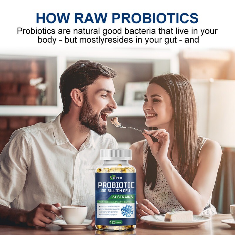 Probiotic capsules help alleviate constipation and regulate gut microbiota 120pc