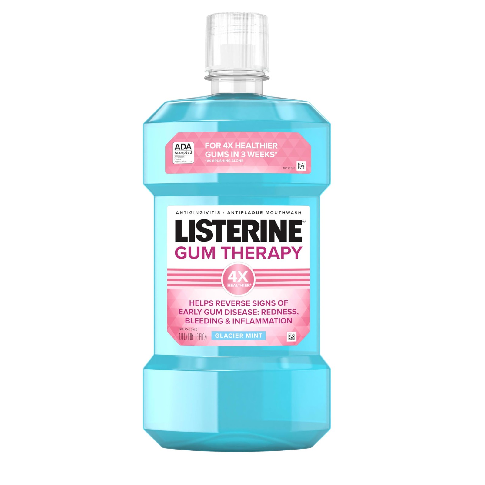 Listerine Gum Therapy Antiplaque & 33.8 Fl Oz (Pack of 1), Blue