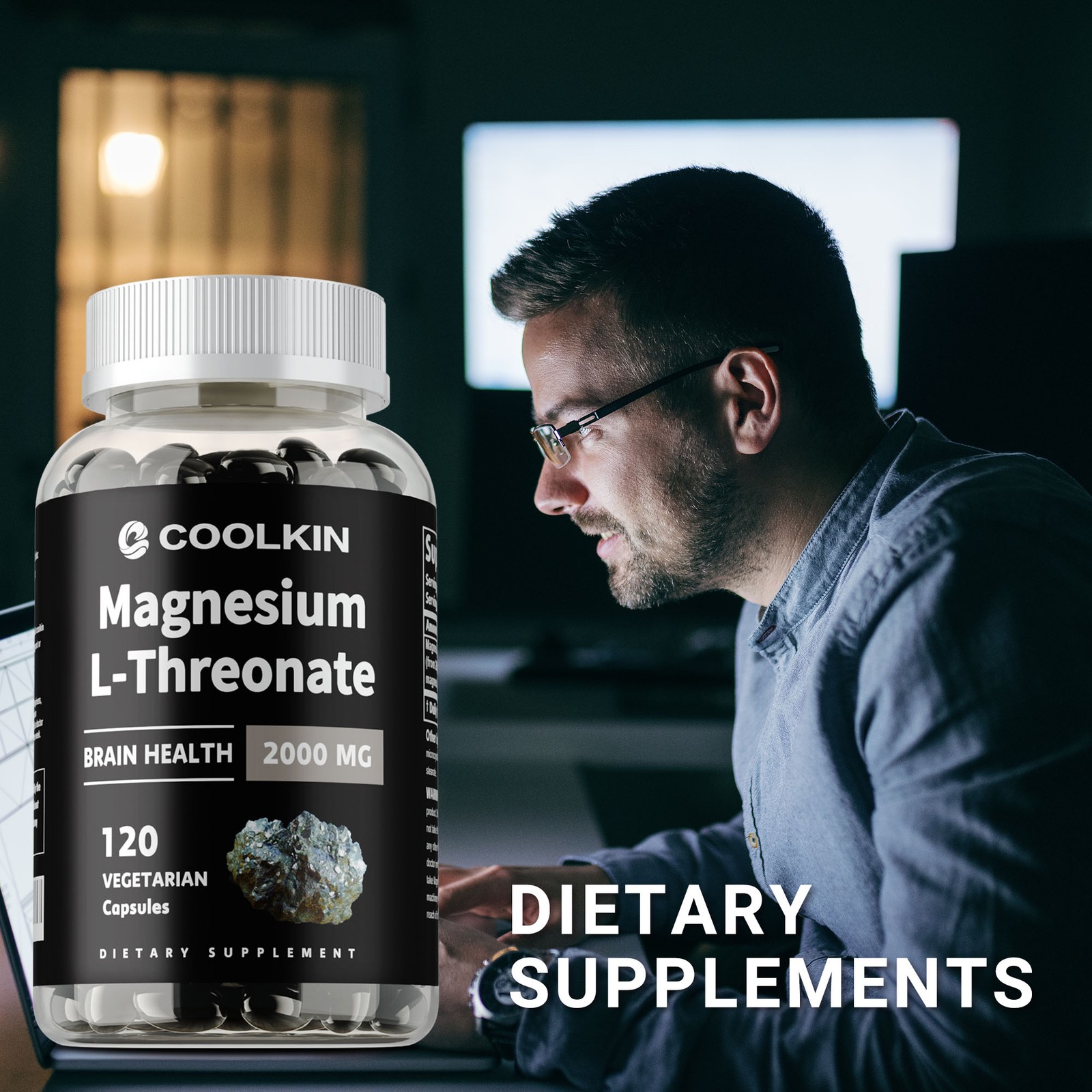 Magnesium L-Threonate 2000mg- High Absorption Brain & Nervous System Health