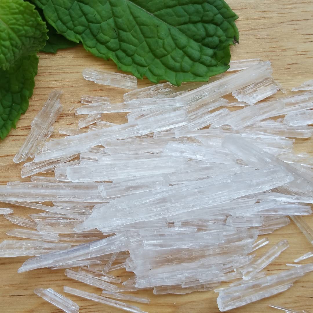 Menthol Crystals – 100% Pure Mentha Arvensis USP Food 8 Ounce (Pack of 1)